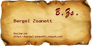 Bergel Zsanett névjegykártya