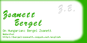 zsanett bergel business card